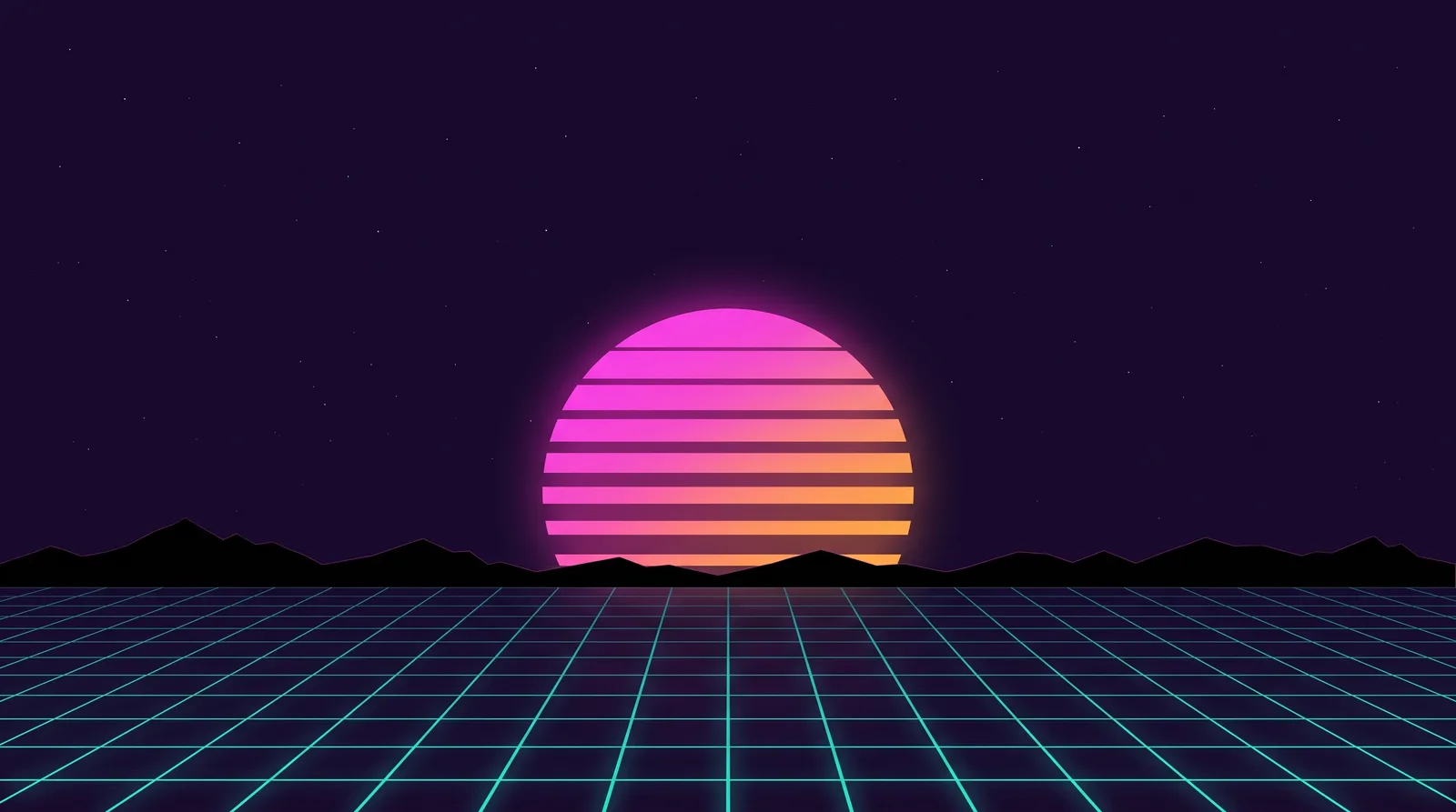 Retro 80s Synthwave Mac desktop